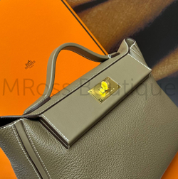 Женская сумка Hermes светло-коричневого цвета