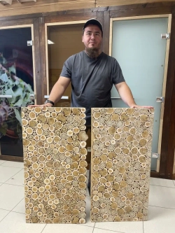 Панно из можжевельника 100х100см