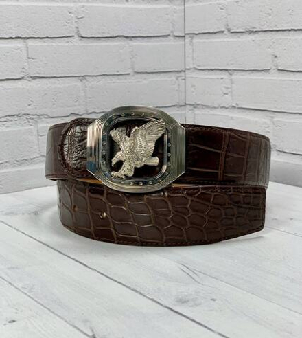 Ремень Stefano Ricci кожа крокодила