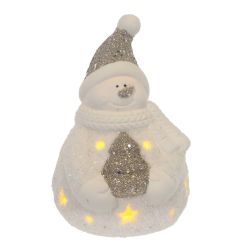 GAEM Фигурка декоративная "Снеговик с подсветкой" (2xLR44), L6 W7 H10 см, 2в.