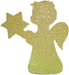 Украшение из пенополистирола Ангел, 150 мм., золото, ПромЕлка (АЗ-150GOLD)