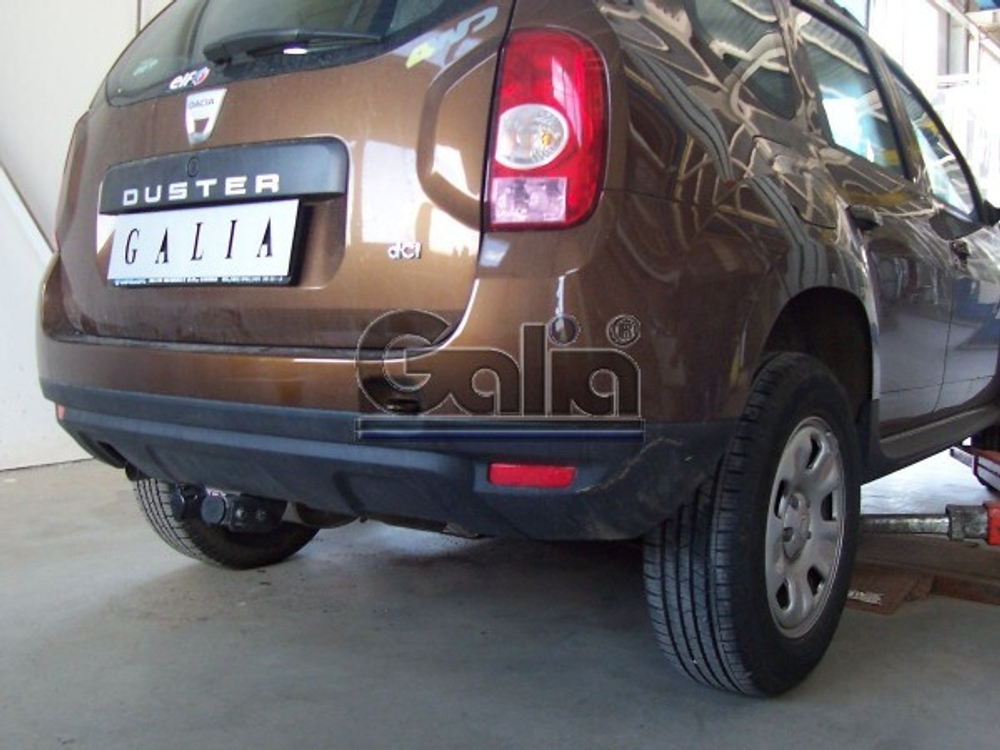 Фаркоп оцинкованный Galia D041C для Renault Duster 2010-2015, 2015-2019 2WD/4WD, Nissan Terrano 2014-(паспорт и сертификат в комплекте)(без электрики)