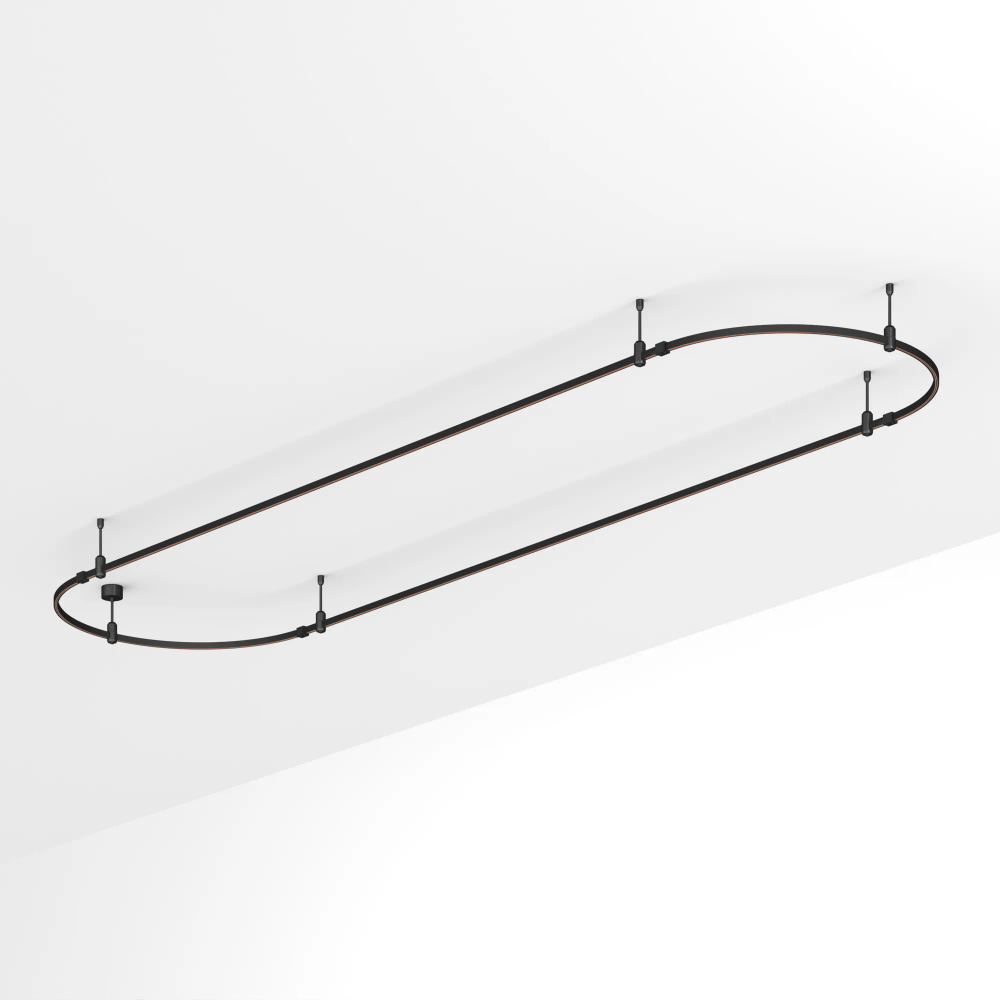 Основание ART-APRIORI-OVAL-ROD-200-4000x1000 (BK) (Arlight, IP20 Металл, 3 года) 048511