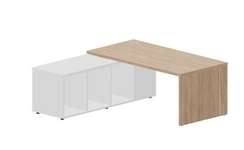 Стол на опорной сервисной тумбе (левый) 180(+0/15/30)х180х73.5см