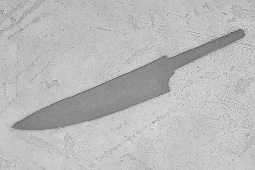 Заготовка для ножа, сталь M390 3,6мм. Модель "Геликон У160" с клинком 160мм, ТО 62-63HRC