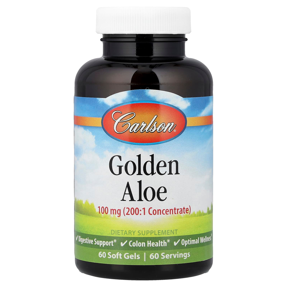 Carlson, Золотое алоэ, 100 мг, 60 мягких таблеток