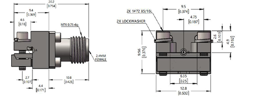 LT-2.4-DEL, 2.4 End Launch, Краевой коннектор, 50 ГГц