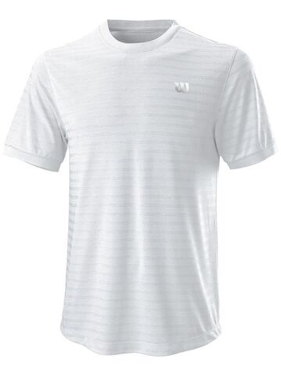 Футболка мужская теннисная Wilson Stripe Crew - white