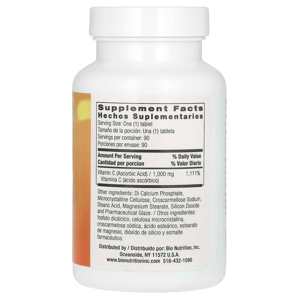 Bio Nutrition, витамин C, 90 таблеток (1000 мг в 1 таблетке)