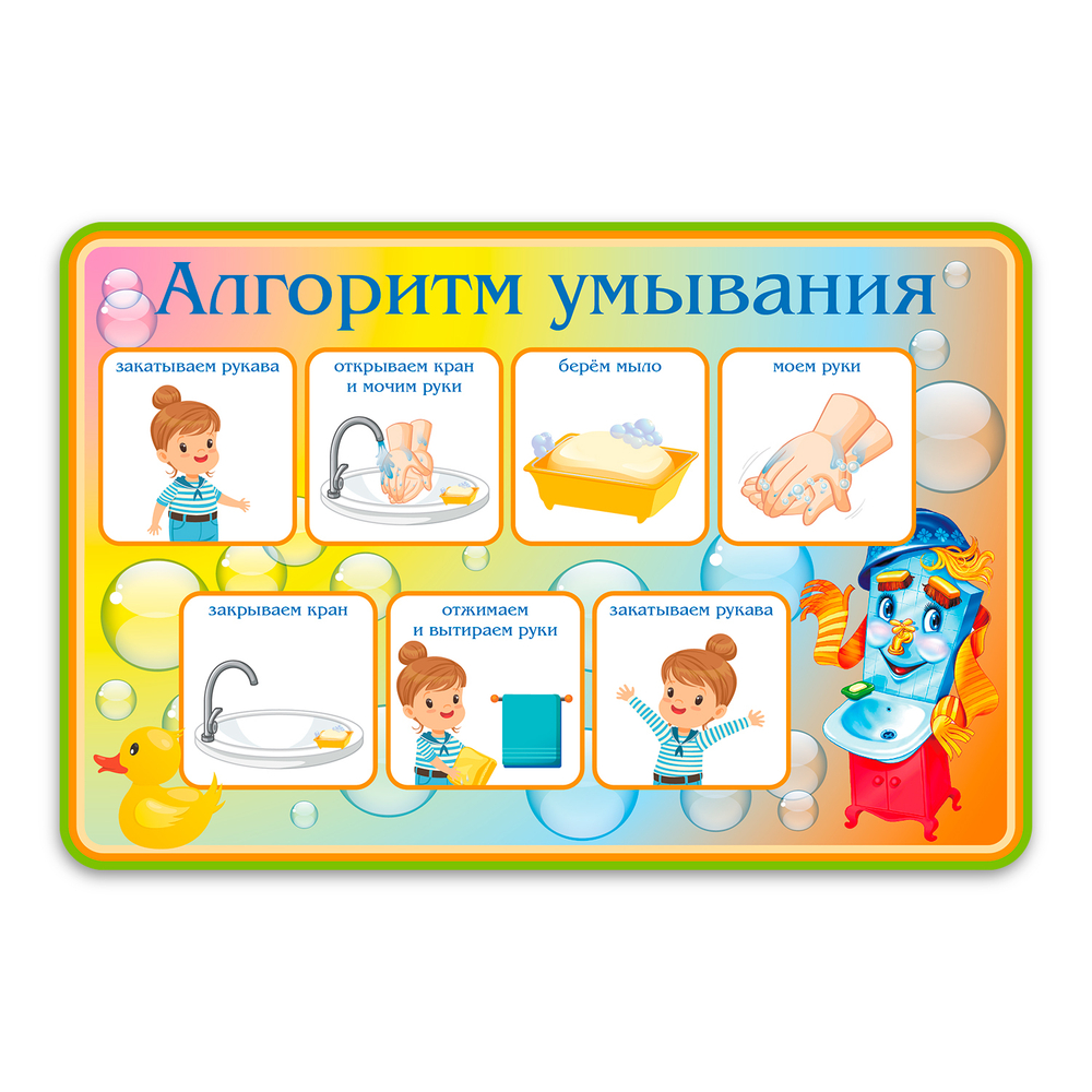 Табличка Алгоритм умывания 151000733
