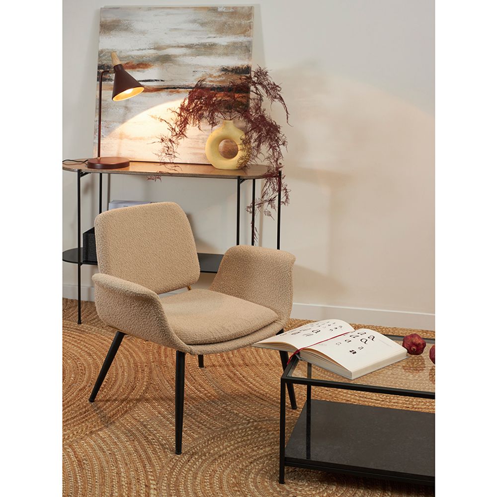 Панно декоративное с ручной росписью By Feel, 80х80 см, бежевое