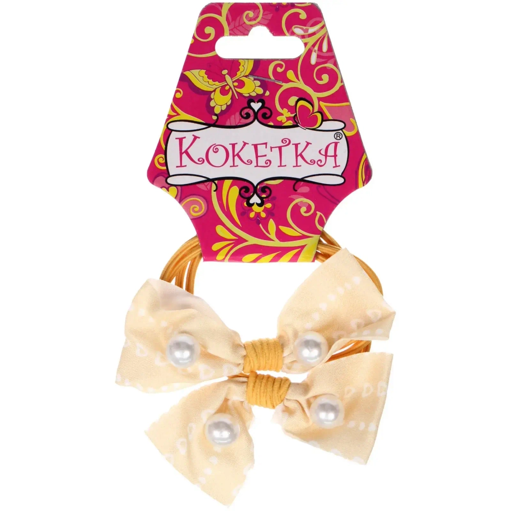 Резинки для волос детские 2шт «МЯТНЫЙ БУМ», бусинки, микс 5 цветов, d-5.5см (Кокетка)