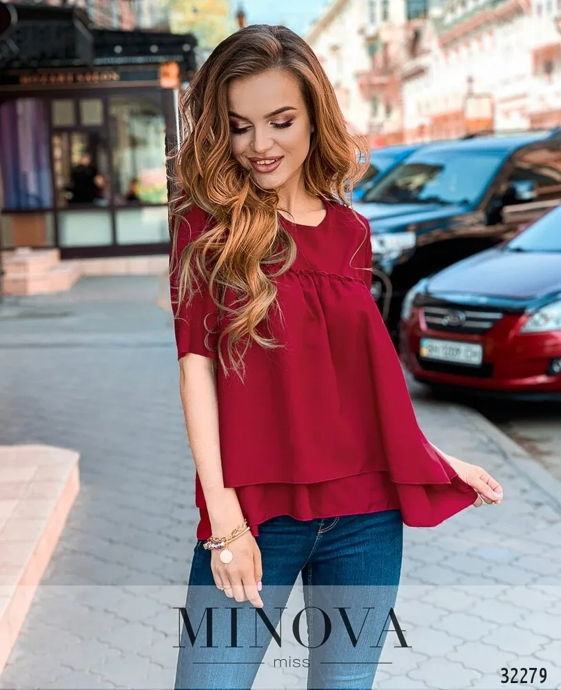 Блуза 1032-малиновый Minova