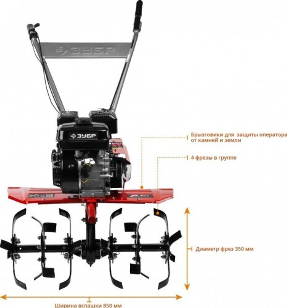 Мотоблок ЗУБР МТБ-400 с понижающей передачей