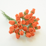 Роза бутон средняя на ножке, длина 1,5см, цвет в ассортименте