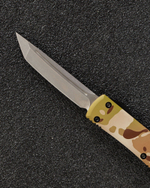 Автоматический складной нож SteelBro Ultratech T/E Tanto Desert CAMO VG-10 123-10DRTCS (коричневый-камуфляж)
