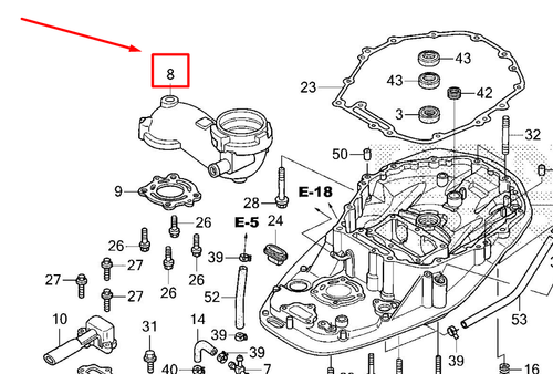 18130-ZY6-000ZA GUIDE, EX NH8 (DARK GRAY)