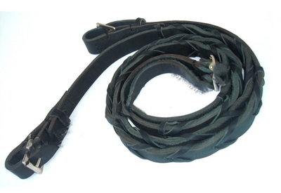 Поводья чепраковые плетенные 25мм