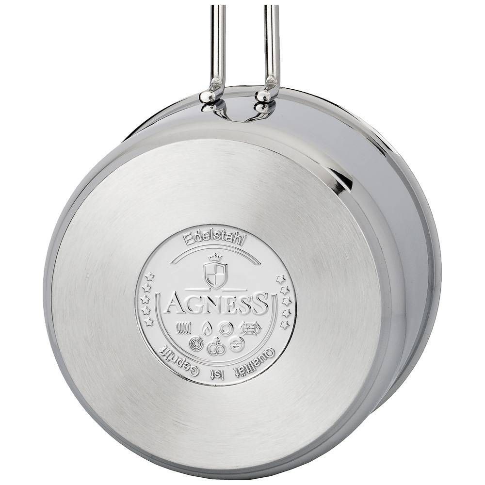 КОВШ AGNESS МОНБЛАН 14Х9СМ, 1,5 Л, НЕРЖ СТАЛЬ ИНДУКЦИОННОЕ ДНО