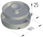 Пресс-форма для мяса котлетница Пф-110К (110/103/25)