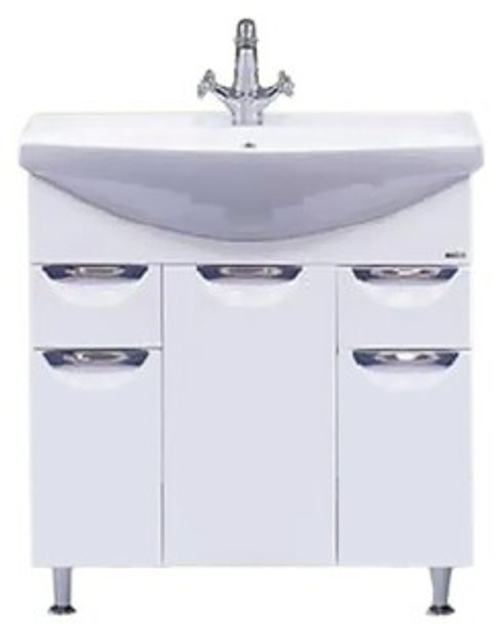 Тумба под раковину Misty Орхидея 75 с бельевой корзиной