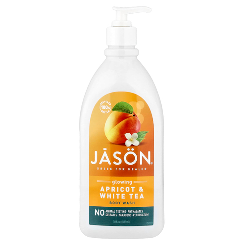Jason Natural, средство для мытья тела, абрикос и белый чай, 887 мл (30 жидк. унций)