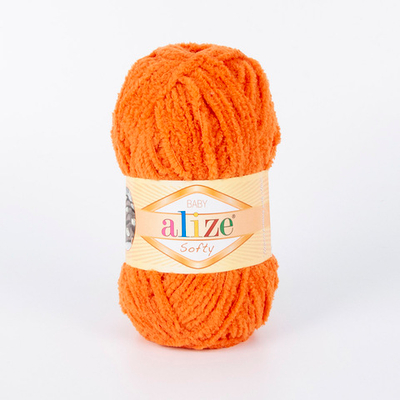 ALIZE "SOFTY" 100% Микрополиэстер, 50 гр., 115 м , Оранжевый