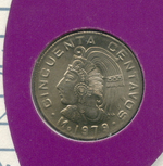 50 сентаво 1979 год. Мексика. Конверт с маркой и спецгашением. Серия "Coins of all Nations" (США)