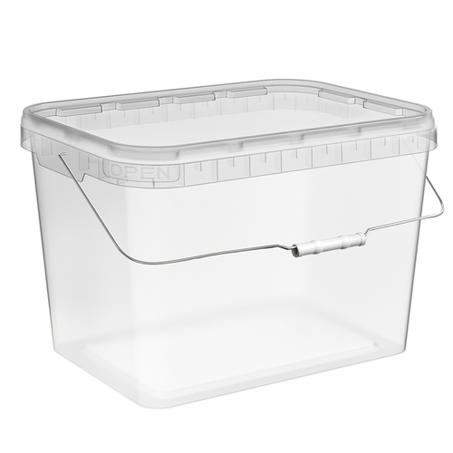 Ведро с ручкой 20л. 388*283, ПРЯМОУГ с крышкой. 15шт/упак (Альянс упак)