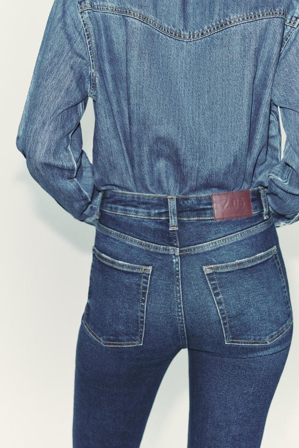 ZARA ДЖИНСЫ Z.06 КЛЕШ С ВЫСОКОЙ ПОСАДКОЙ, СИНИЙ