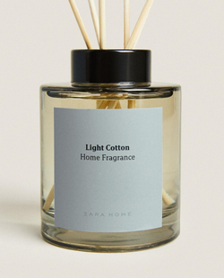 Zara Home LIGHT COTTON REED DIFFUSERS — ароматический диффузор с тростниковыми палочками, Легкий Хлопок, 200 мл