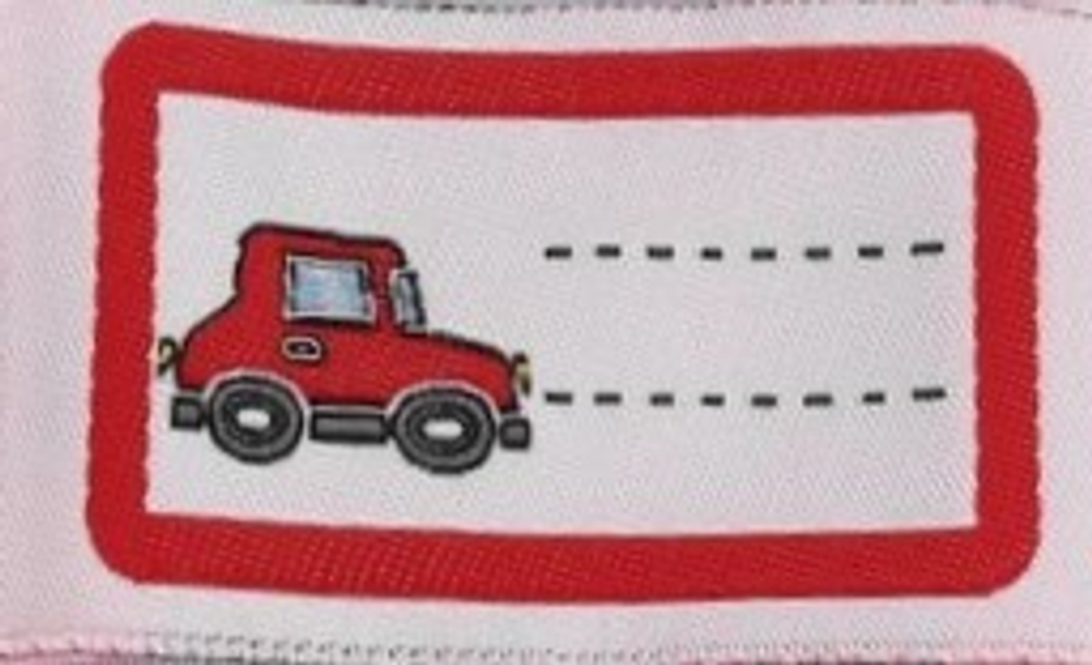 Нашивка № 361 «Машинка», 5,5 × 3,2 см,  цвет красный