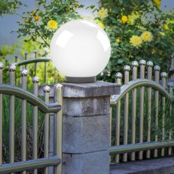 Садово-парковый светильник ЭРА НТУ 02-60-251 шар опаловый призма на опору / кронштейн IP44 Е27 max60Вт d250mm