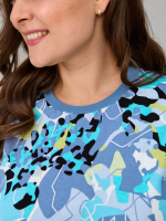 Футболка Фк-193/сероголубой-абстракция