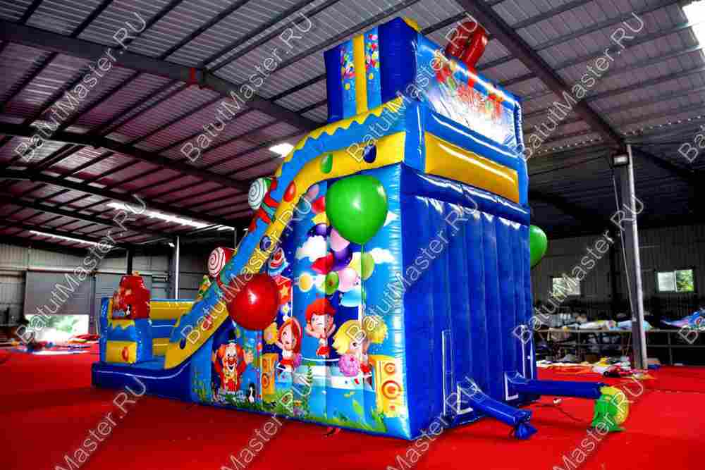 Надувной батут-горка "Подарок" 10*5*7 м