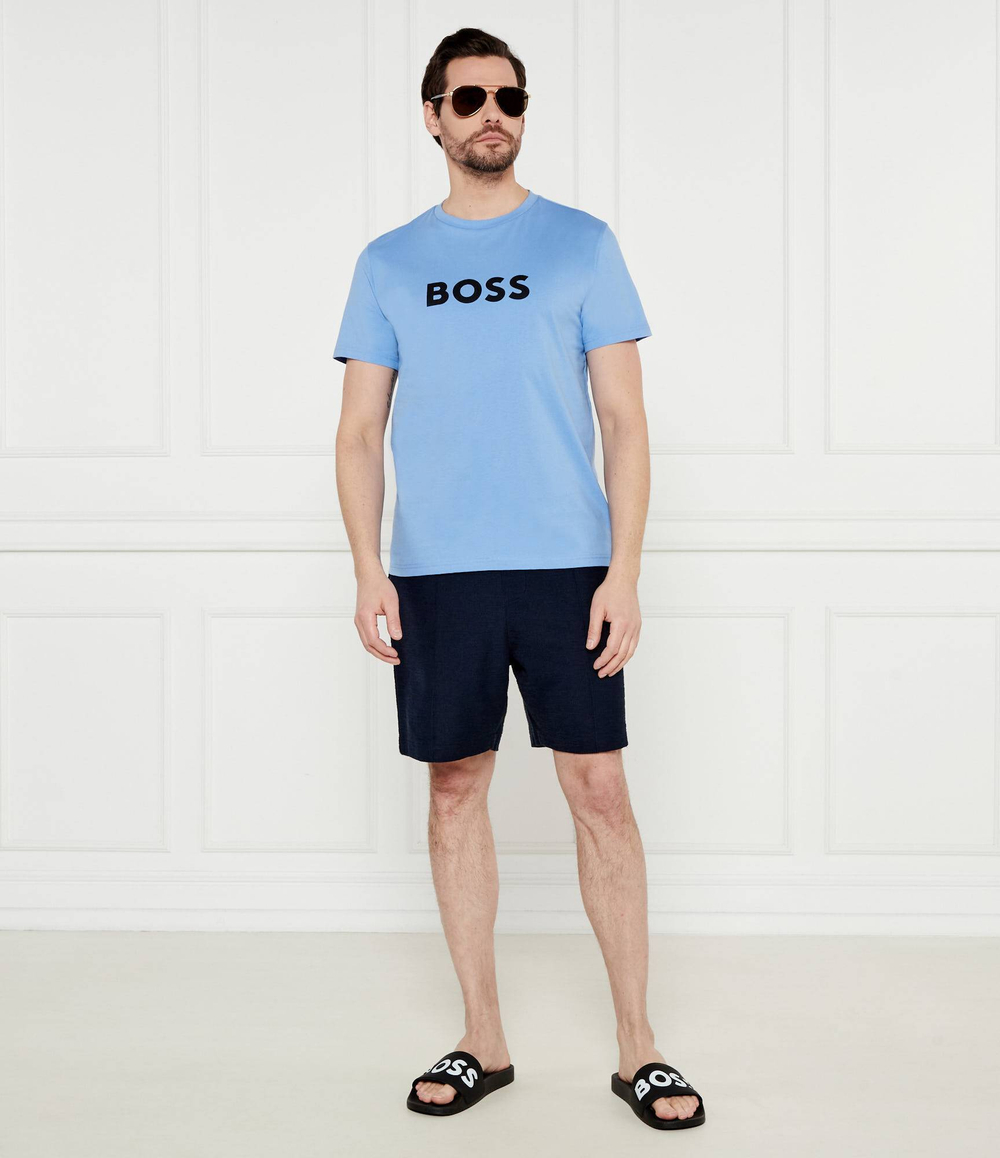 Футболка BOSS BLACK - голубой(50503276)