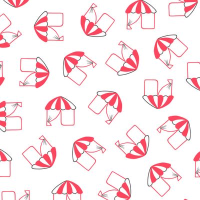 шатер красный на белом