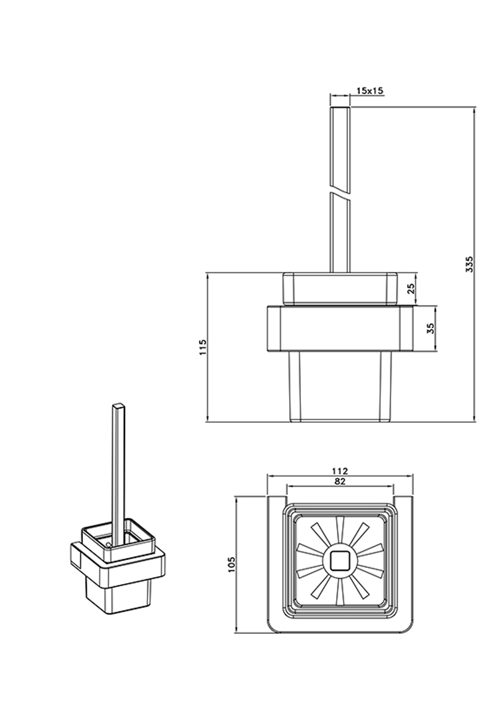 Ершик AltroBagno Aperto 081203 MB