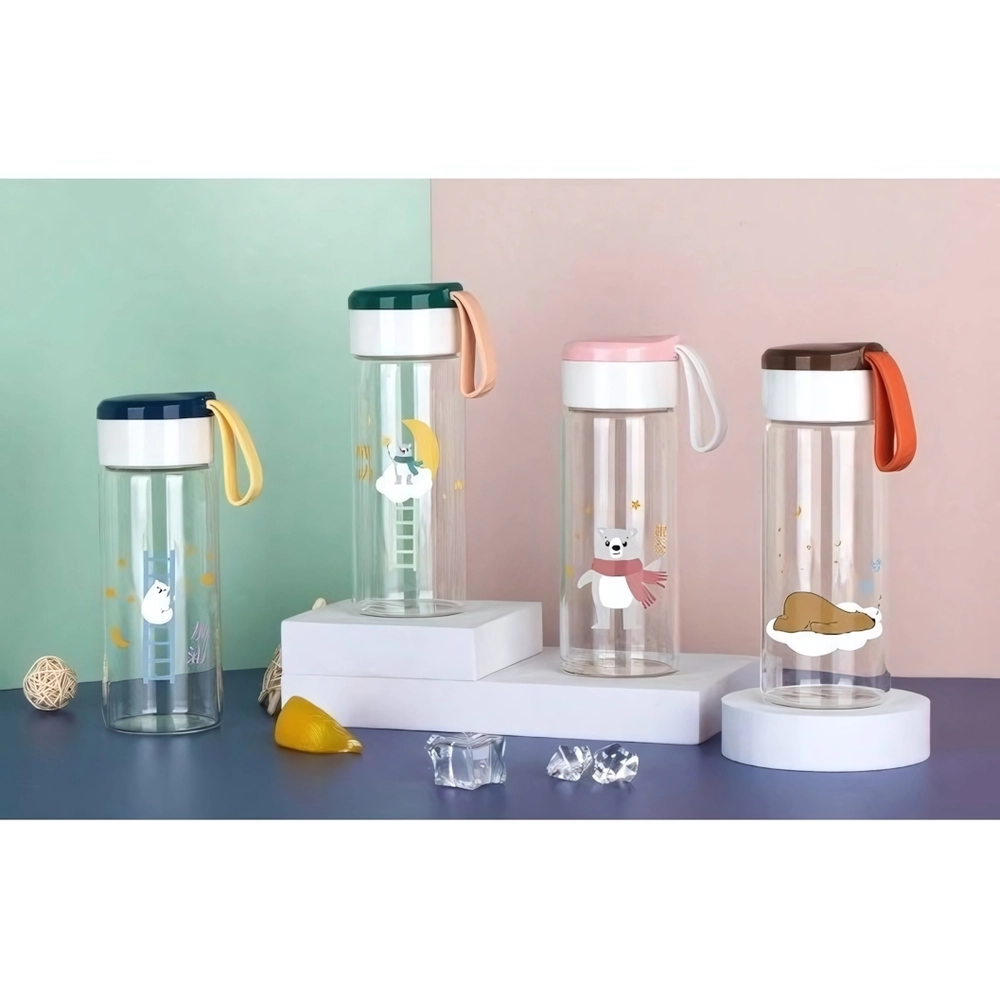 Бутылка питьевая стеклянная 320мл «Полярный Мишка»