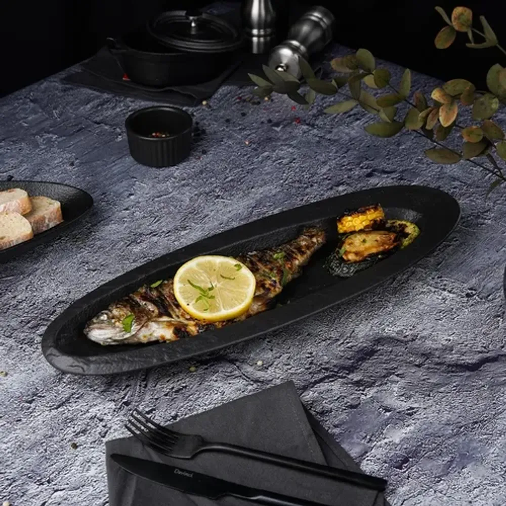 Блюдо овальное 40,8*14 см h3,5 см Black Raw Stellar P.L. Proff Cuisine [1]