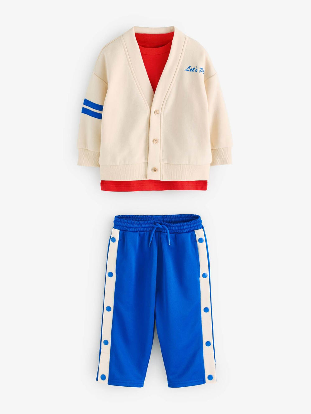 Комплект из трех предметов для мальчика Next E60-682, Красный, Синий, Молочный