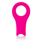 Эрекционное мощное вибро-кольцо Embrace (7 режимов) (Цвет: ярко-розовый с серебряным)