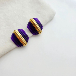 Серьги из сиреневого люцита