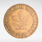 Germany, 10 Pfennigs, 1950, (Hamburg Mint - "J"), VF