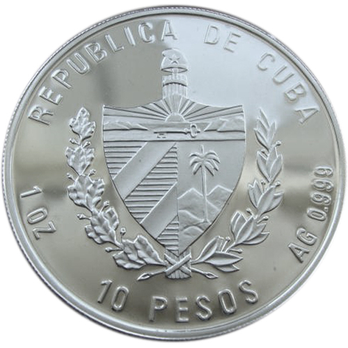 10 песо. Футбол. Чемпионат мира по футболу Германия 2006. Куба. Серебро. 2003 г.