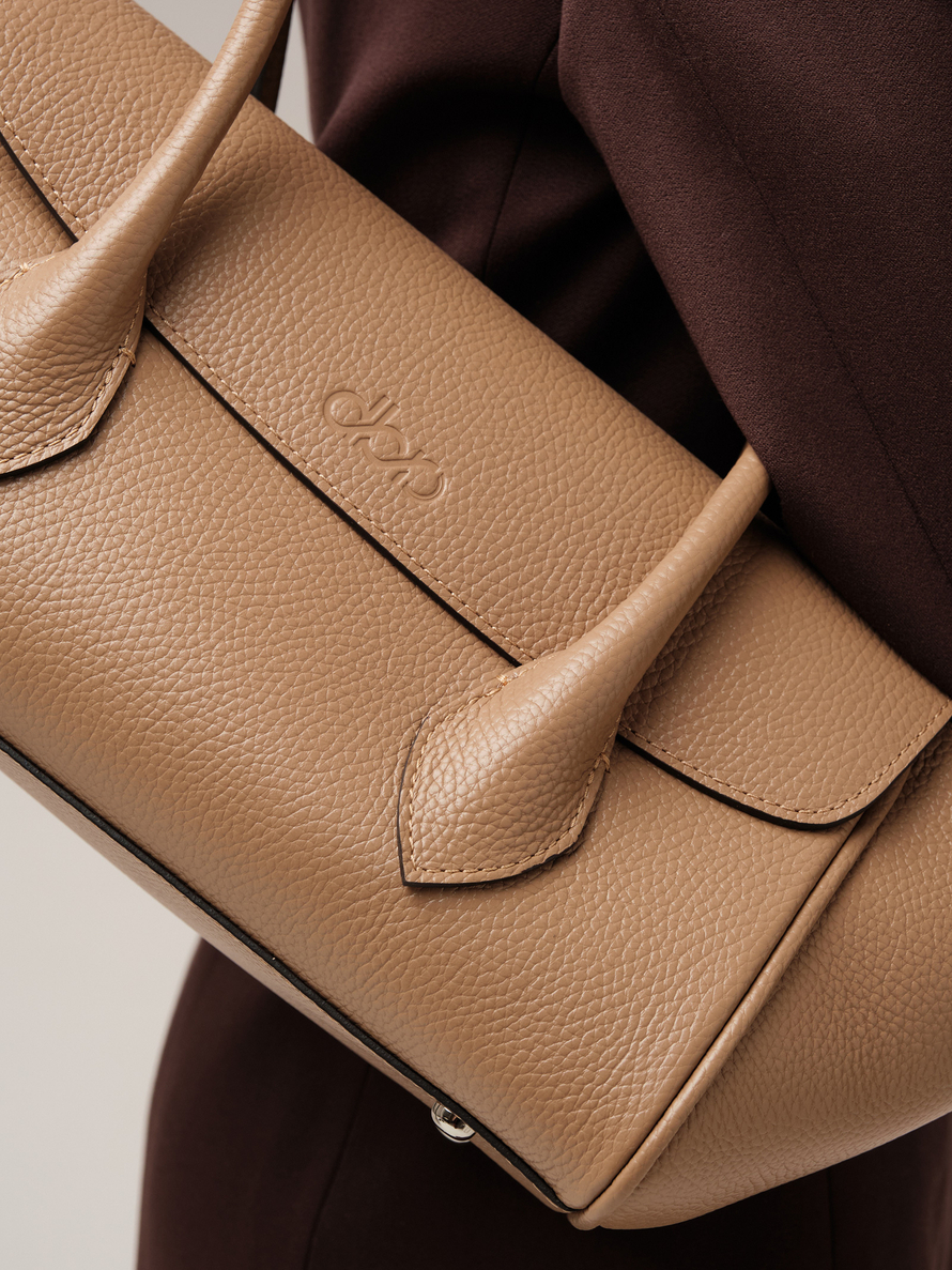 Кожаная сумка DBR 31341 капучино