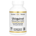 California Gold Nutrition, убихинол, восстановленная форма коэнзима Q10, 100 мг, 120 растительных капсул