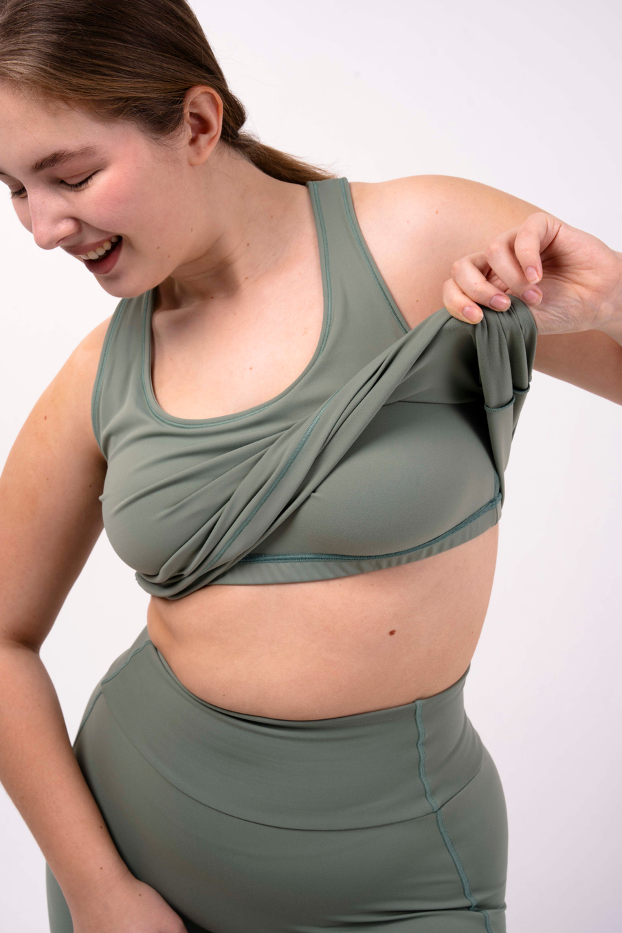 Спортивная майка из бифлекса с топом внутри