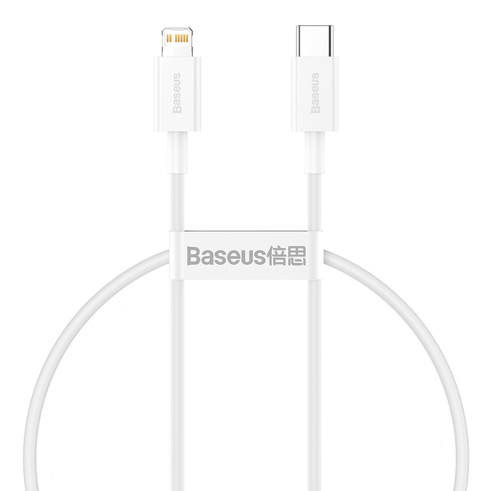 Lightning Кабель Baseus Superior Series Fast Charging Data Cable Type-C to iP PD 20W 0.25m - White