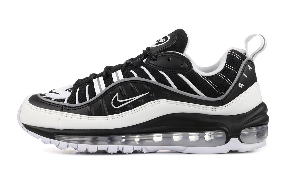 Кроссовки Nike Air Max 98 Black Silver (Женская размерная сетка)